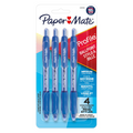 Paper Mate Ballpoint Pen, Profile Retractable Pen, Medium Point (1.0 mm), Blue, 4 Count