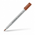 STAEDTLER Pigment Brush Pen 73 Burnt Sienna, clean unboxing view on white background.