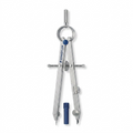 A high-resolution ecommerce hero shot of the STAEDTLER bow compass and lead tube against a pure white background.