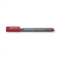 High-resolution hero shot of the STAEDTLER Pigment Arts Brush Pen, Carmine Red variant, centered horizontally on white.