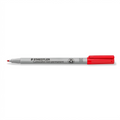 Pure hero shot of the STAEDTLER Lumocolor non-permanent medium red marker on a white background.