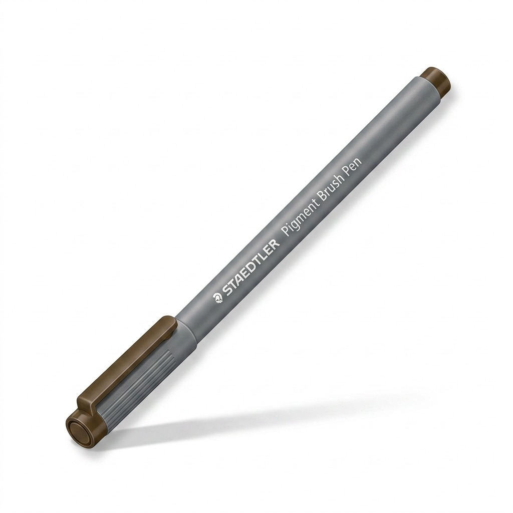 A high-resolution, centered image of a single STAEDTLER Umbra pigment brush pen against a white background.