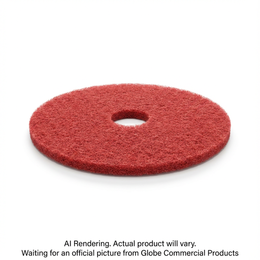19"  Red Buffing Floor Pad