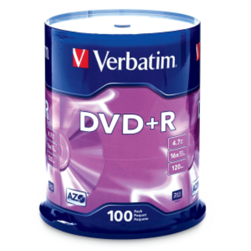 Verbatim DVD+R 4.7 16X VRB AZO 100PK SP