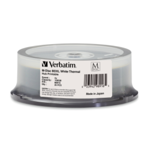 Verbatim MDISC BDXL 100G 4X THERM PRINT 25PK