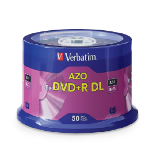 Verbatim DVD+R DL 8.5G 8X VRB AZO 50PK SP