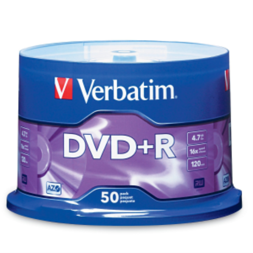 Verbatim DVD+R 4.7G 16X VRB AZO 50PK SP