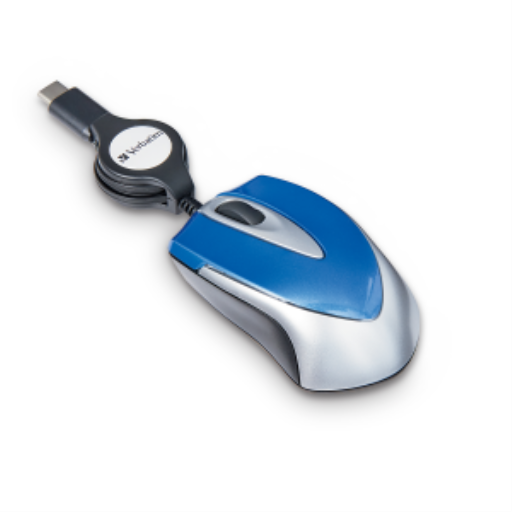 Verbatim USB-C(TM) Mini Optical Travel Mouse-Blue