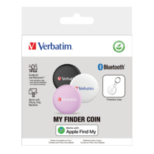Verbatim My Finder Bluetooth Coin 3pk Blk/Wht/Pur