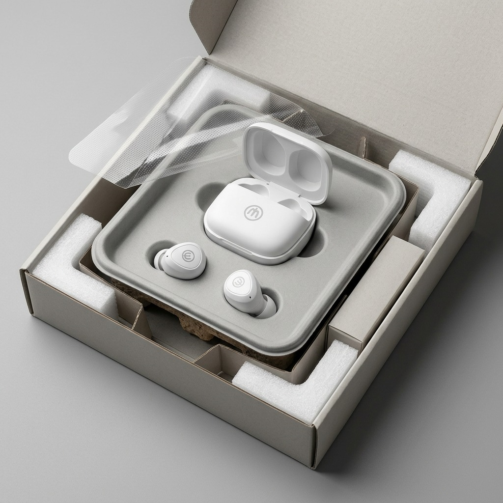 Unboxing Wicked Audio Apoc in layered protective molded tray and shipping box.
