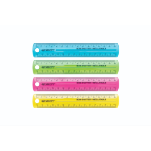 15cm Coloured Non-Shatter Ruler - Assorted Colours / R?gle in?clatable 15cm, couleurs assorties