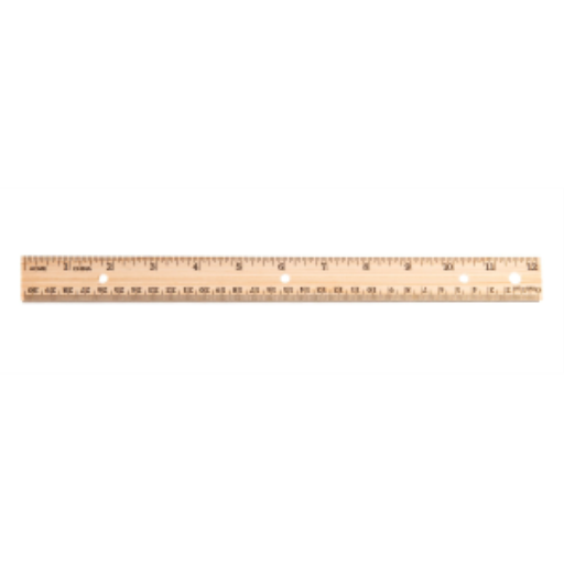 30cm/12" ? Inch/Metric, Metal Edge / 
30cm/12 po ? pouces/m?trique ? ar?te en m?tal