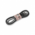 Pure high-resolution hero shot of a coiled black braided Tech Basics 3 ft USB-C to USB-C cable over a pure white background, showcasing all features from image_0.png.