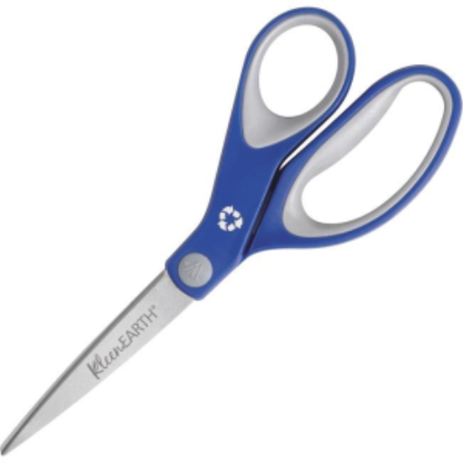 KleenEarth? 8? Straight Soft Handle Scissors ? Blue / Ciseaux poign?e douce droite KleenEarth?, 8 po ? bleu