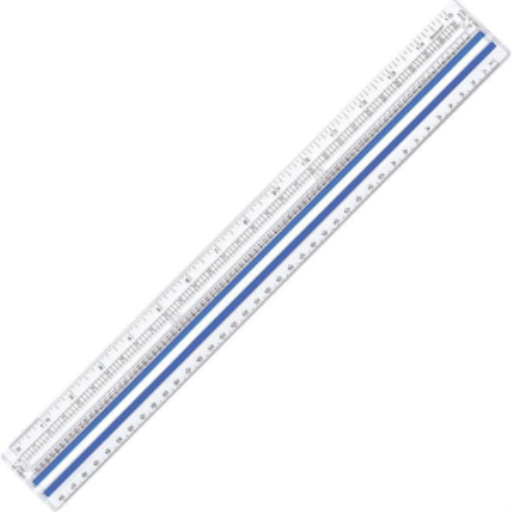 38cm/15" Magnifying Ruler ? 1/16", 1/8" / 
R?gle grossissante de 38 cm/15 po - 1/16 po, 1/8 po