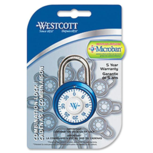 Combination Lock with Antimicrobial Protection - 4 Colours, 40mm/ 1-1/2? / 
Cadenas ? combinaison antimicrobien, 4 couleurs, 40mm/1-1/2 po