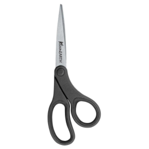 KleenEarth? 8? Bent Basic Black Handle Scissors / Ciseaux ? prise d?centr?e de base KleenEarth?, 8 po ? noir