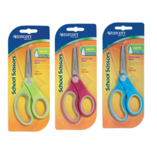 5" Kids Soft Handle Pointed Scissors - Red / 
Ciseaux ? bouts pointus et ? poign?e douce 5 po pour enfants - rouge