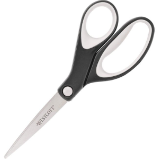KleenEarth? 8? Straight Soft Handle Scissors - Black / Ciseaux poign?e douce droite KleenEarth?, 8 po - noir
