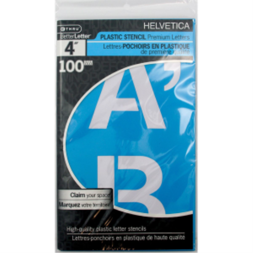 Helvetica Stencil 4?, Caps   
Pochoir Helvetica de 4 po, majuscules