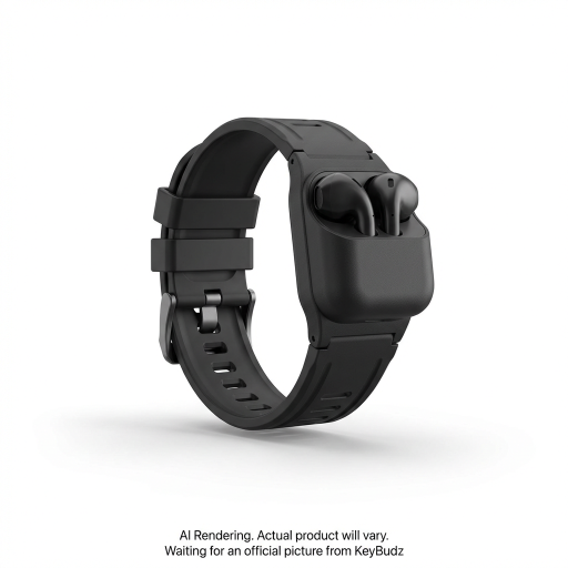 Sync+ Series FKM Apple Watch Strap and AirPod Dock - Carbon Black (Large)