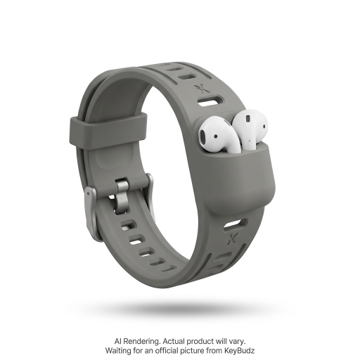 Sync+ Series FKM Apple Watch Strap and AirPod Dock - Stone Grey (Large)