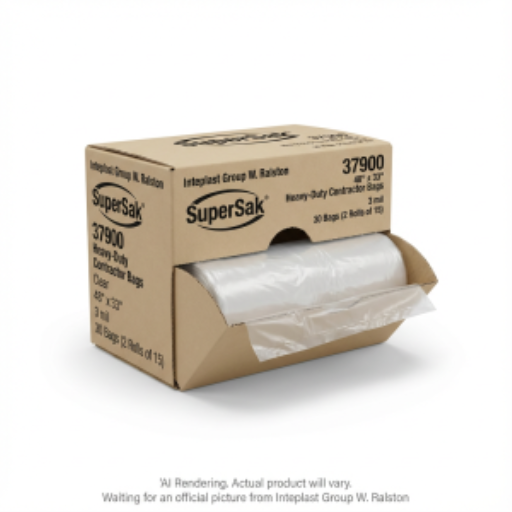 Contractor Bags 33" x 48" - 30's Heavy Duty Clear - 15 Bags