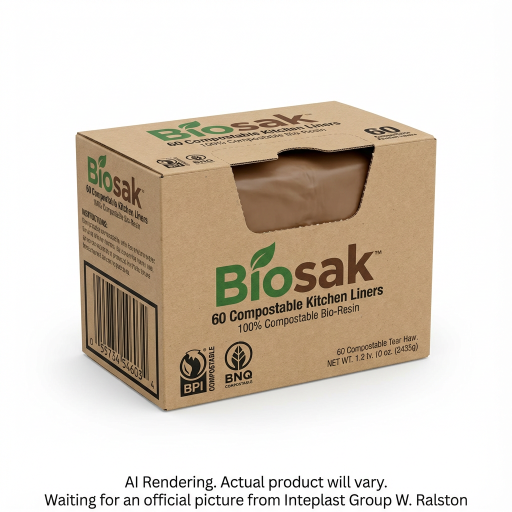 Compostable Bags 17.5 X 16.75 Regular Brown - 60 Bags