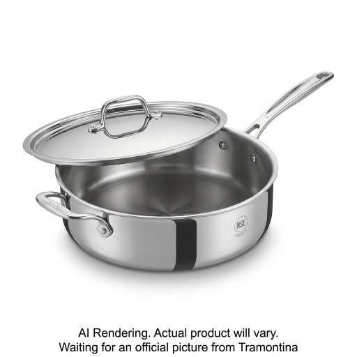 Tramontina Signature 4 Quart Tri-Ply Clad Covered Universal Pan