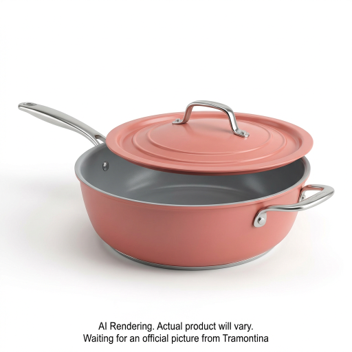 Tramontina Fiora 4.25 Quart Multipurpose Ceramic Nonstick Pan, Spanish Villa
