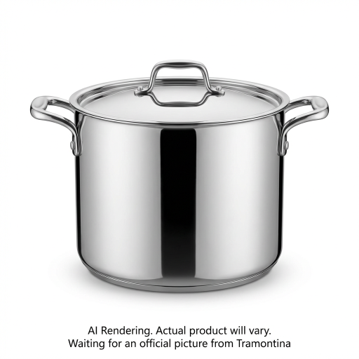 Tramontina Tri-Ply Base Covered Stock Pot, 20 qt