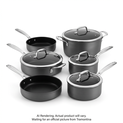 Tramontina 10 Pc Cookware Set - Hard Anodized, Plt