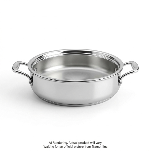 Tramontina Signature 3 Quart Tri-Ply Clad Stainless Steel Covered Braiser