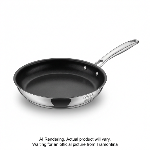 Tramontina 12 In Saute Pan - Stainless Steel - Nonstick - Tubular Ss Handle