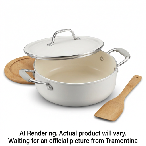 Tramontina Fiora 4.25 Qt Multipurpose Ceramic Nonstick 4 Pc Cookware Set