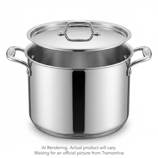 Tramontina Tri-Ply Base Covered Stock Pot, 8 qt