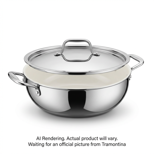 Tramontina 3.75Qt Cov Kadai-Ss Tpc-Cer-Nat-Ark