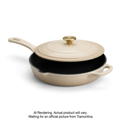 Tramontina 10 In Covered Skillet - Latte