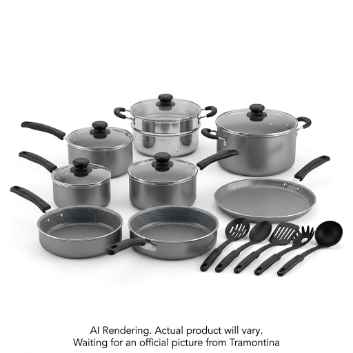 Tramontina 18 Pc Cookware Set - Aluminum, Ns - Stee