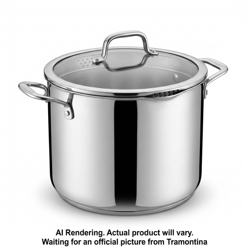 Tramontina 8Qt Cov Lock N Drain Stock Pot-Ss-Tpb
