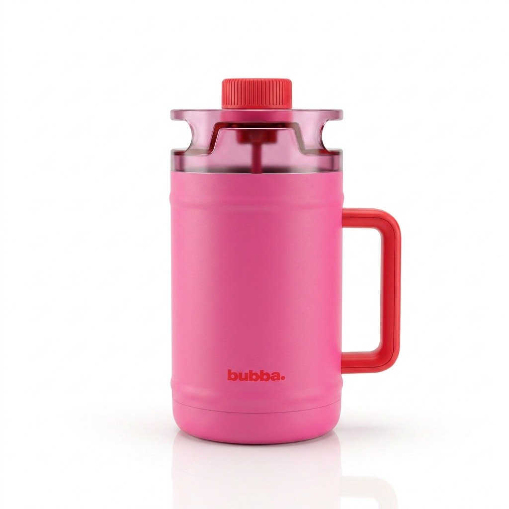 bubba Insulated Stainless Steel Water Keg, 52 oz, Flora Aura hero shot on white.
