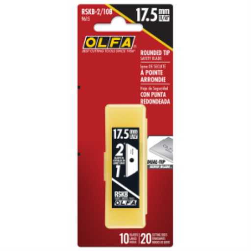 RSKB-2/10B Round Tip Dual-Edge Safety Blades, 10pk