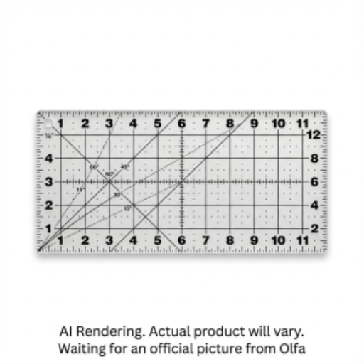 OLFA QR-6x12 6" x 12" Frosted Acrylic Ruler