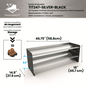 (CUSMA form attached) TITAN 2 tier Grey Shelf, Black Side Panels, 47 inches wide, stores 10 pairs of footwear without the drips.
