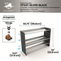 (CUSMA form attached) TITAN 3 tier Grey Shelf, 47 inches wide, stores 15 pairs of footwear without the drips