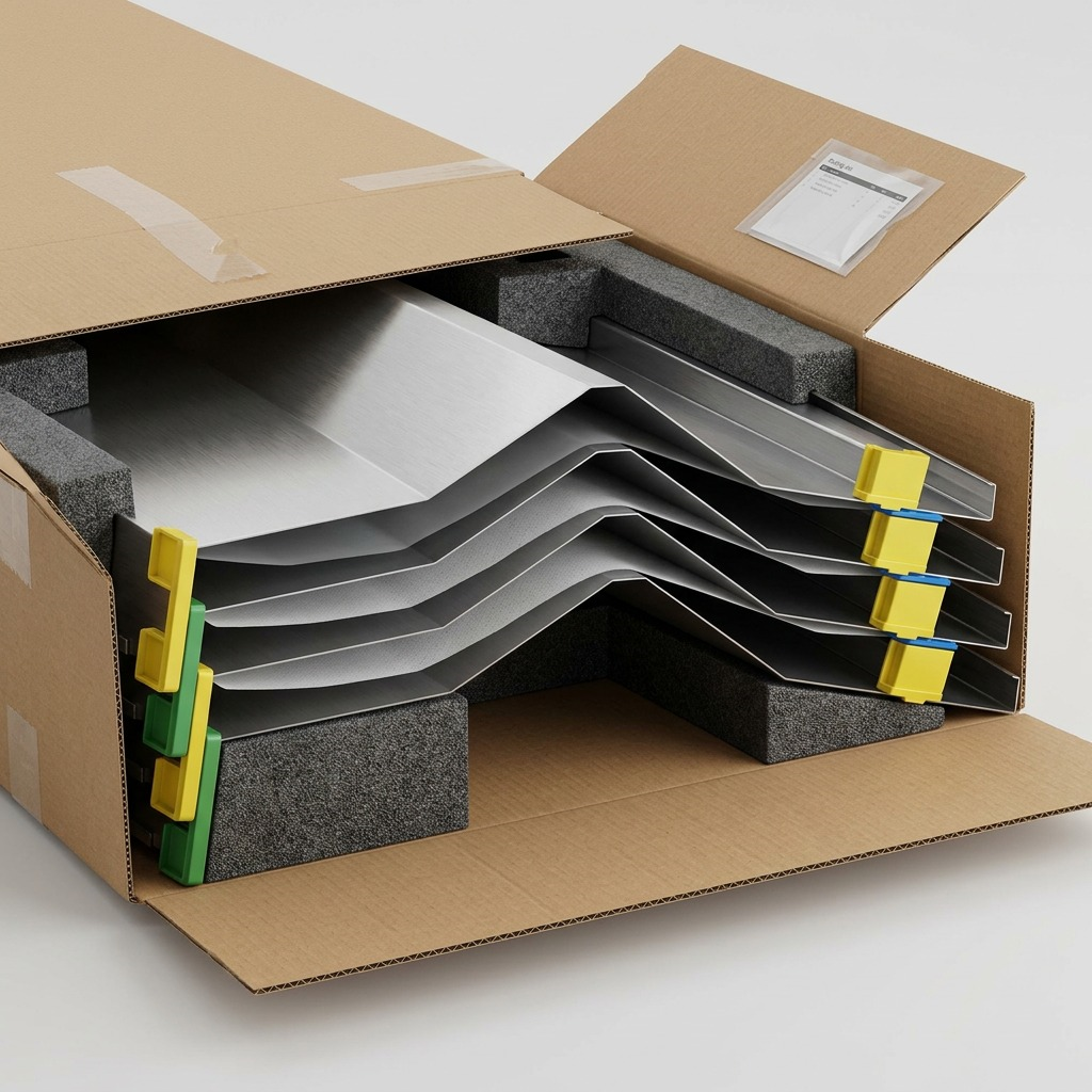 A premium unboxing scene shows the Rakabot Titan 4x shelves protected by custom foam inserts.