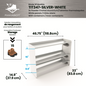 (CUSMA form attached) TITAN 2 tier Grey Shelf, White Side Panels, 47 inches wide, stores 10 pairs of footwear without the drips.