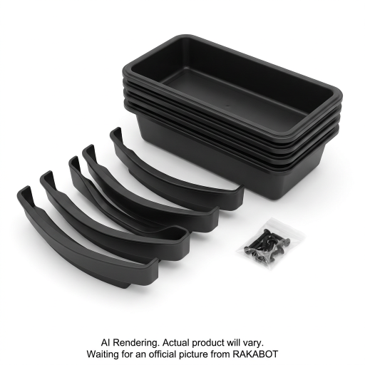 (CUSMA form attached) TITAN 4 CONTAINERS AND BLACK HOOKS KIT, SCREWS FOR SHELF WITH BLACK PANELS