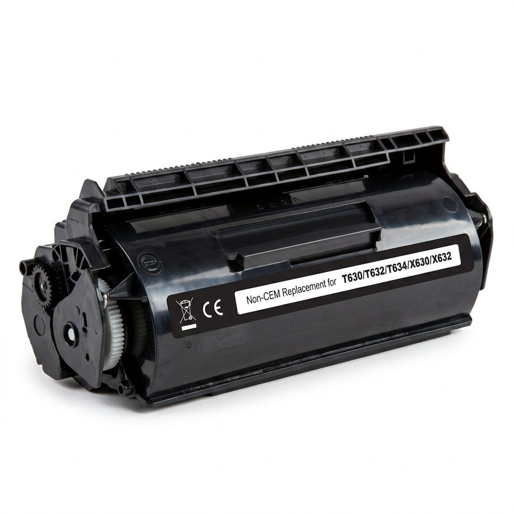 Pure high-resolution hero shot of LCT630-21K-12A7460 printer cartridge on white background.