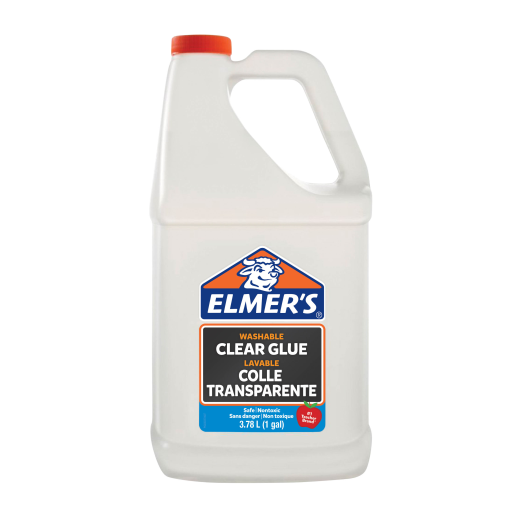 Elmer's Liquid School Glue, Clear, Washable, Great for Making Slime, 3.78 L